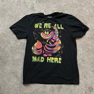 Black Cheshire Cat Graphic Tee